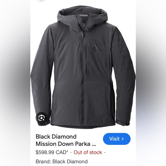 Black Diamond Mission Down Parka - Picture 1 of 6